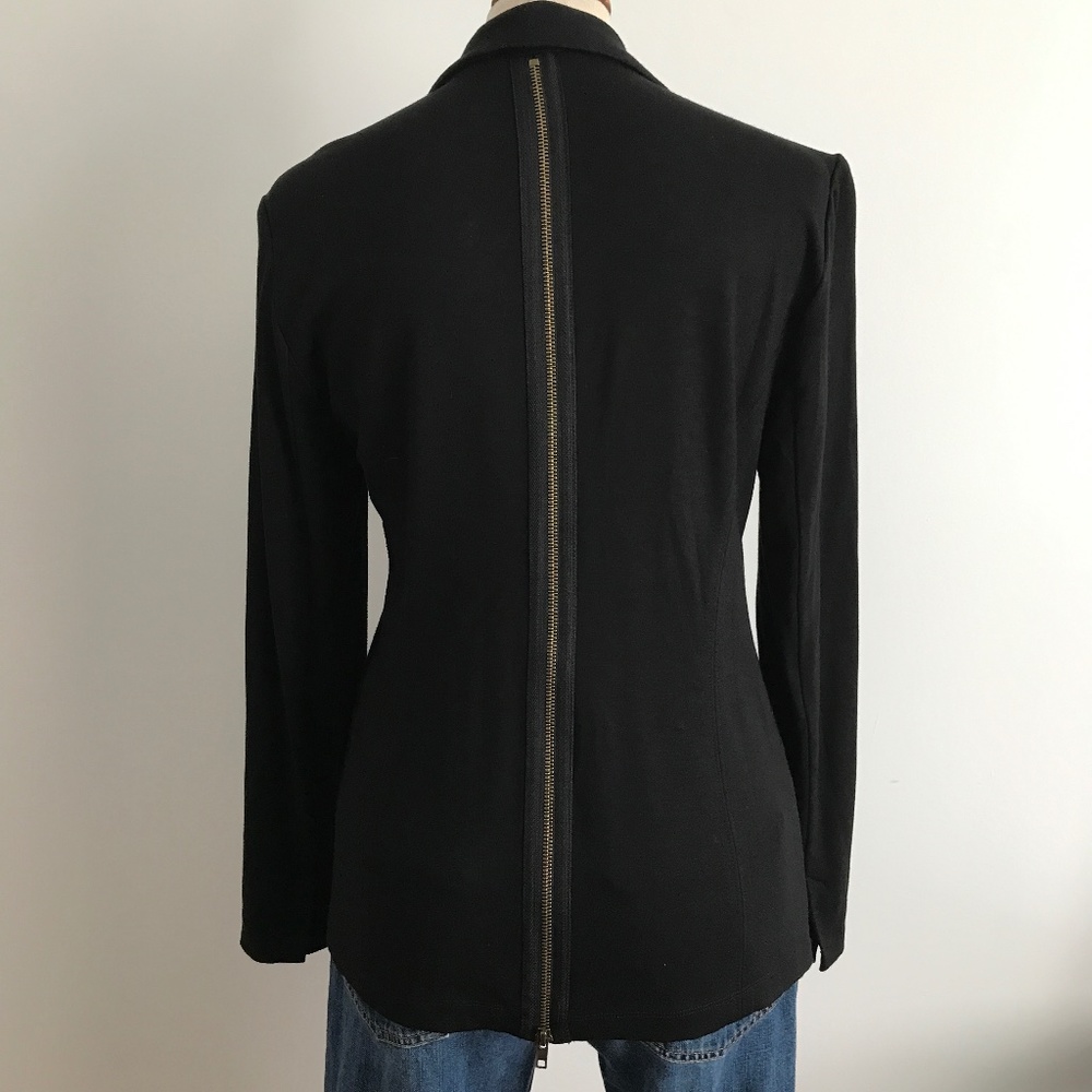 Philosophy - Black Single Button Rayon Blazer / Jacket